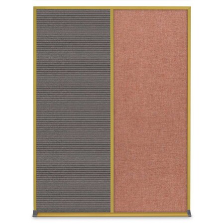 United Visual Products Single Door Radius Corkboard, 24"X36", W UV8001-WHITE-PEARL